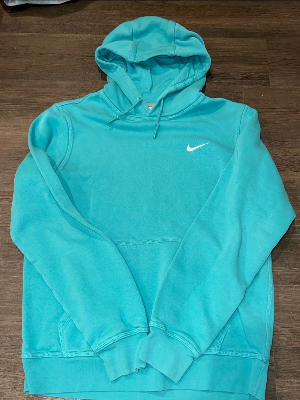 Nike Aqua Pullover Hoodie with White Swoosh